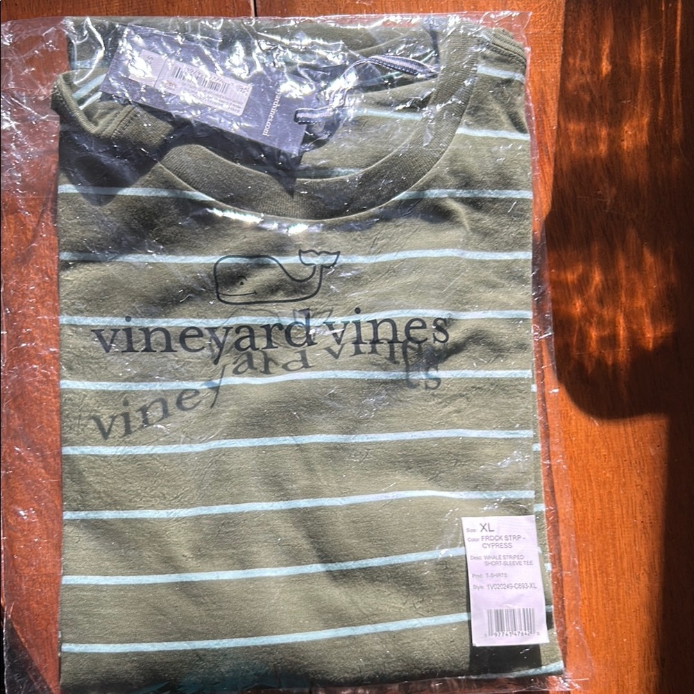 Vineyard Vines Green Striped Shirt mens